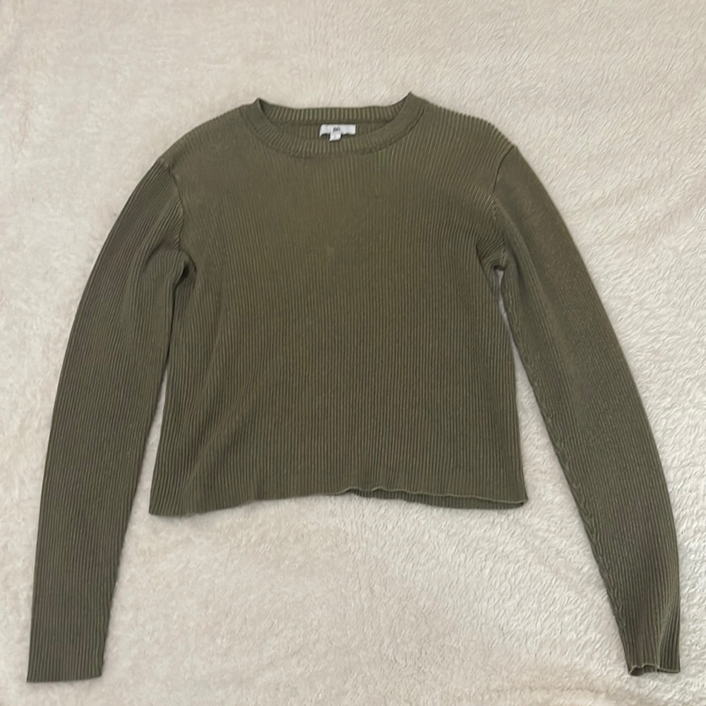 BP ribbed army green long sleeve size:L